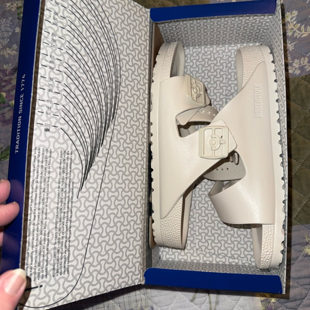 Birkenstock Arizona EVA Slide Sandals in Cream White